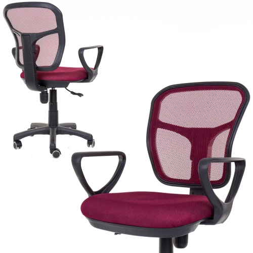 Fotel biurowy - model 8906 - bordowy