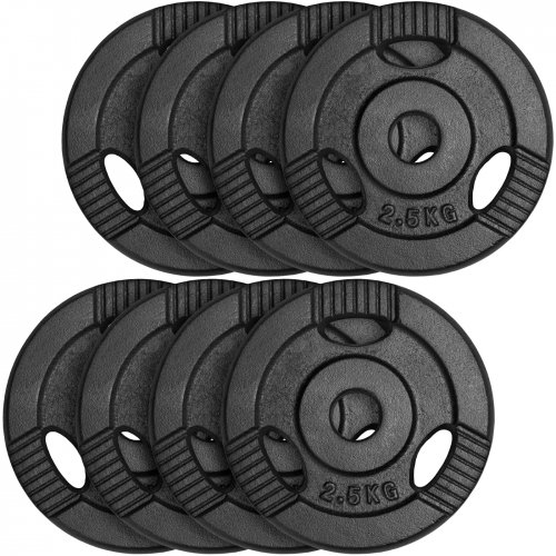 ZESTAW 20kg OBCIĄŻENIE ŻELIWNE TALERZE 8x2,5kg