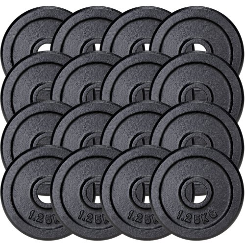 ZESTAW 20kg OBCIĄŻENIE ŻELIWNE TALERZE 16x1,25kg