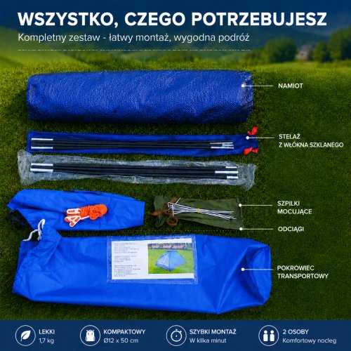 2.os Namiot turystyczny Abarqs Domepack-2A