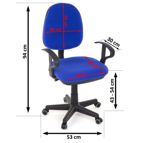 Fotel biurowy 2030 P -czarny