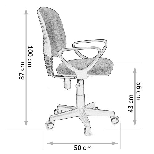 Fotel biurowy 1103 - niebieski