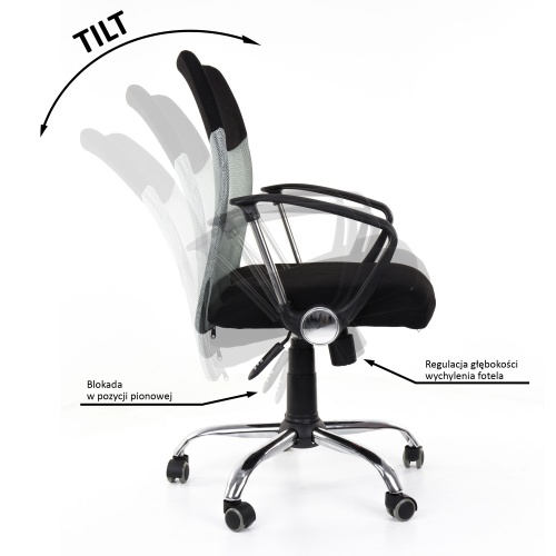 Fotel biurowy - 2502 - czarny