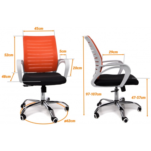 Fotel biurowy - F420 - pomarańczowy
