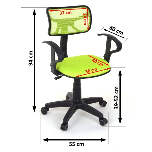 Fotel biurowy - model 8904 - czarny