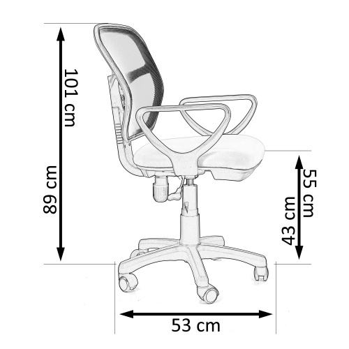 Fotel biurowy - model 8906 - niebieski