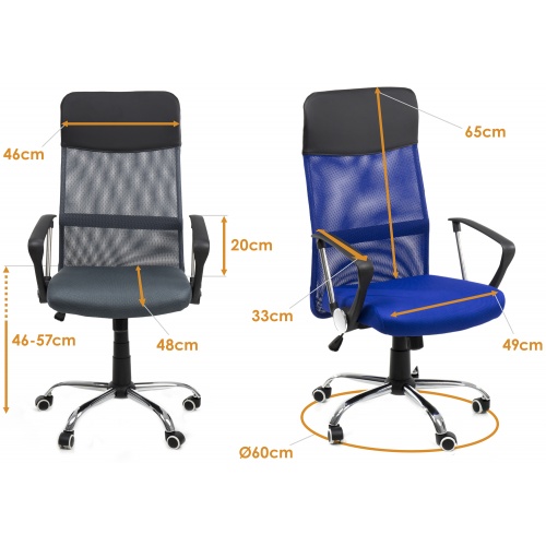 Fotel biurowy Nordhold - 2501 - niebieski