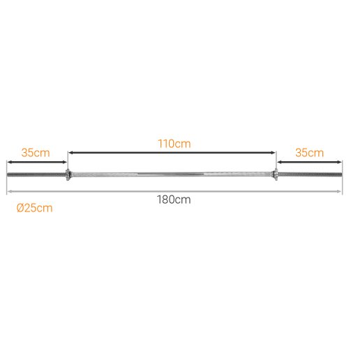 GRYF PROSTY 180cmx 25mm. GR25-180 ABARQS