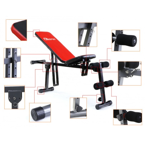 Ławka do Ćwiczeń Ławeczka Treningowa Regulowana Składana Skośna AbarQs LW-140