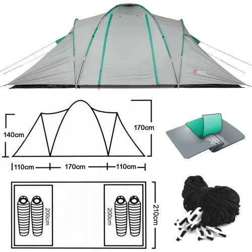 Namiot turystyczny Abarqs MARAKESZ-4A - 4 osobowy Wodoodporność 3000
