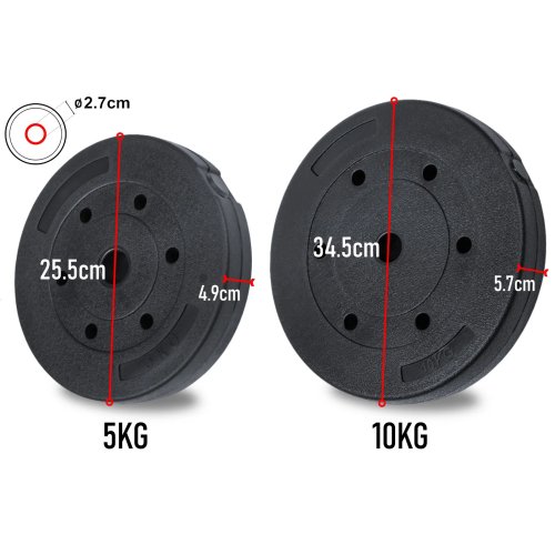 Zestaw obciążeń kompozytowych bitumiczne 30 kg 2x10 2x5 AbarQs