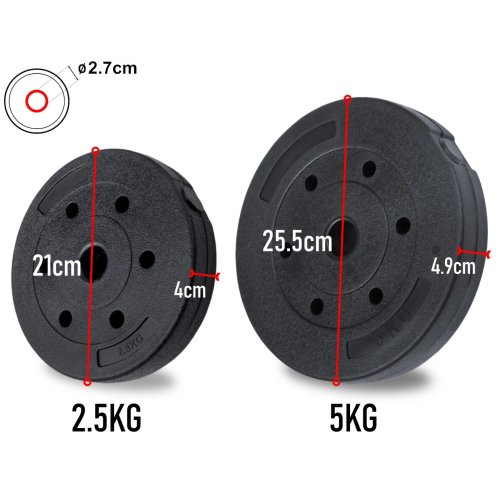 Zestaw obciążeń kompozytowych bitumiczne 30 kg 4x2,5 4x5 AbarQs